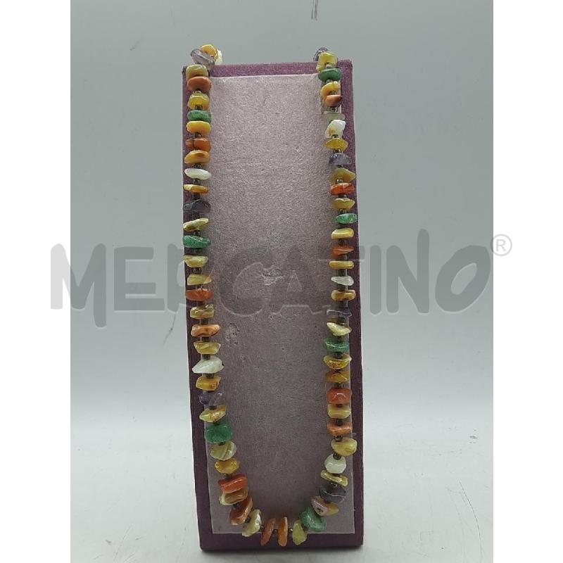 COLLANA FRAMMENTI PIETRE NATURALI LUCIDE | Mercatino dell'Usato Roma rebibbia 2