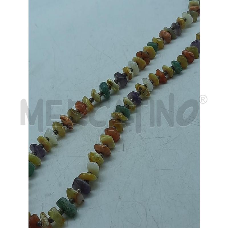 COLLANA FRAMMENTI PIETRE NATURALI LUCIDE | Mercatino dell'Usato Roma rebibbia 3