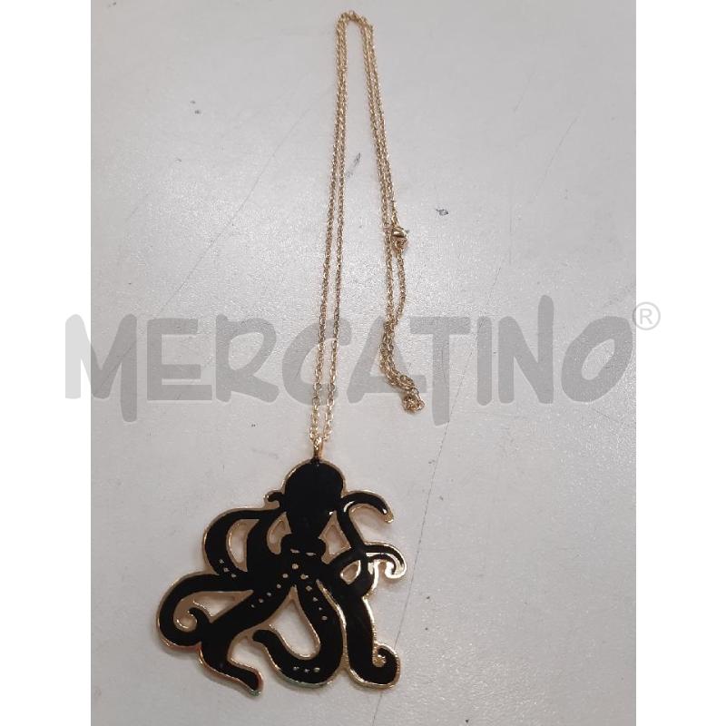 COLLANA FRANCESCA BIANCHI POLPO SMALTO NERO | Mercatino dell'Usato Roma rebibbia 1