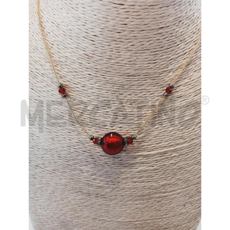 COLLANA LA MURRINA GIALLA PENDENTE CUORE ROSSO  | Mercatino dell'Usato Roma rebibbia 1