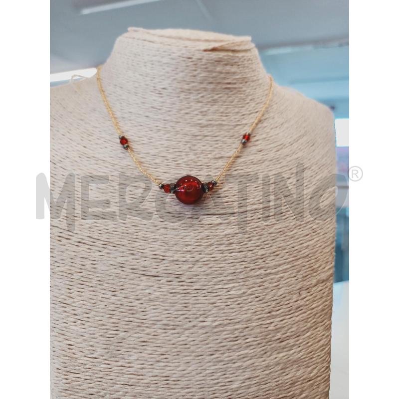 COLLANA LA MURRINA GIALLA PENDENTE CUORE ROSSO  | Mercatino dell'Usato Roma rebibbia 2