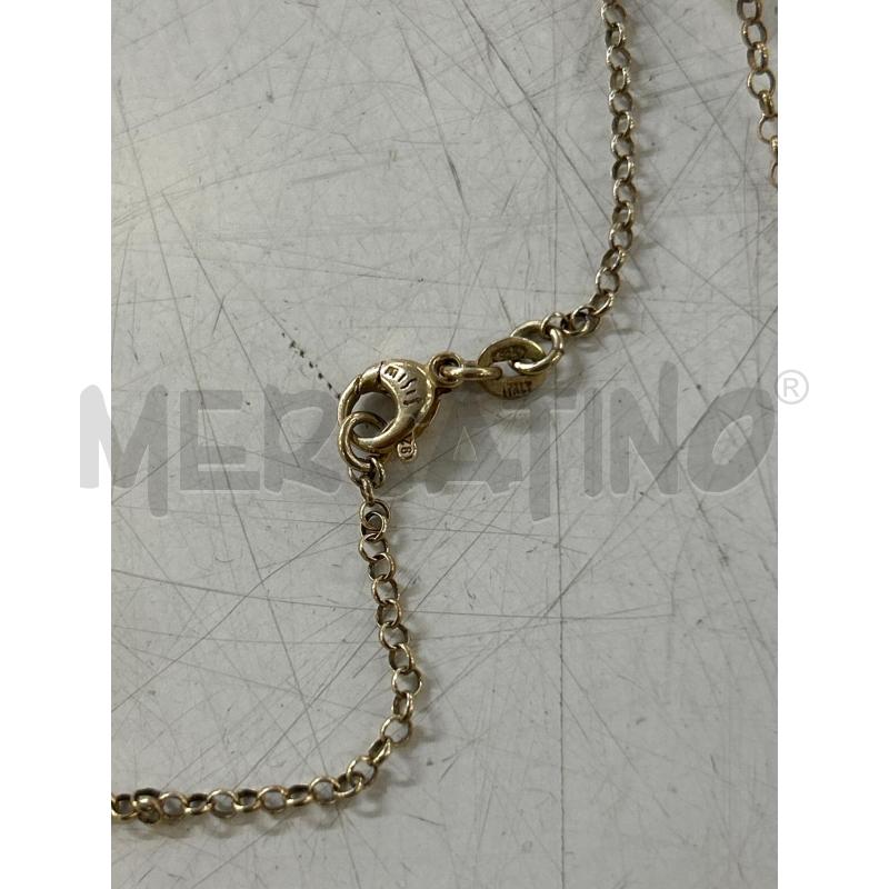 COLLANA LUNGA ARG DORATO SFERE BIANCHE  | Mercatino dell'Usato Roma rebibbia 3
