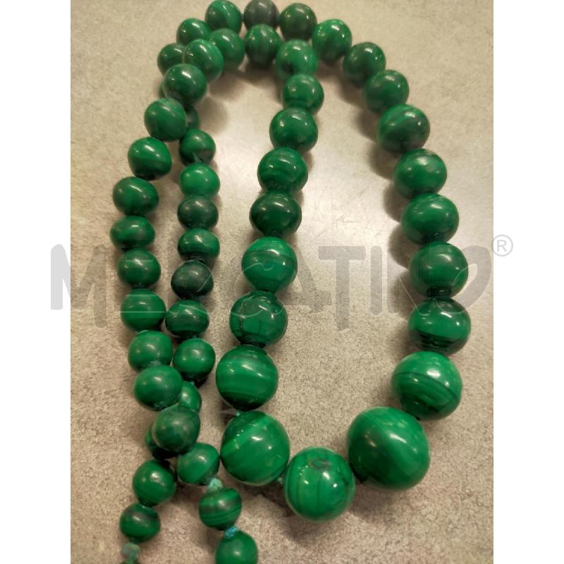 COLLANA MALACHITE CHIUSURA PLACCATURA ARG  | Mercatino dell'Usato Roma rebibbia 4