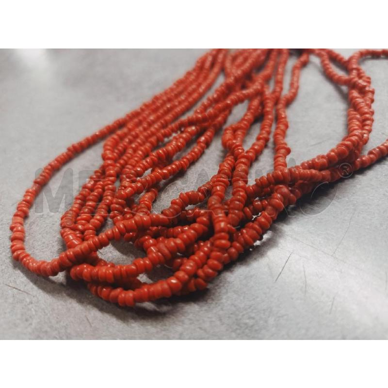 COLLANA MULTIFILO CORALLO ROSSO CERCHIETTI  | Mercatino dell'Usato Roma rebibbia 4