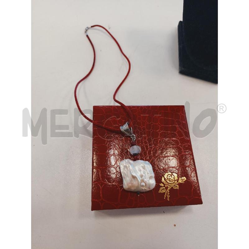 COLLANA PENDENTE PERLA QUADRATA | Mercatino dell'Usato Roma rebibbia 2