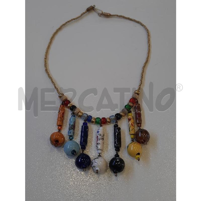 COLLANA PENDENTI CIONDOLI CERAMICA COLORATI | Mercatino dell'Usato Roma rebibbia 3