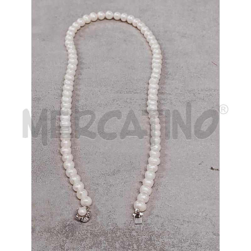 COLLANA PERLE VERE CHIUSURA FIORE  | Mercatino dell'Usato Roma rebibbia 3