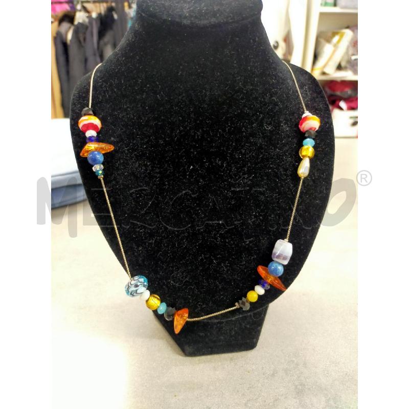 COLLANA PIETRE COLORATE  | Mercatino dell'Usato Roma rebibbia 1