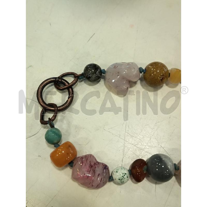 COLLANA PIETRE COLORATE | Mercatino dell'Usato Roma rebibbia 3