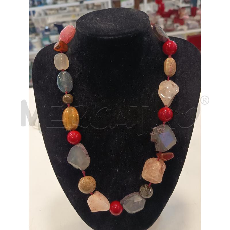 COLLANA PIETRE COLORATE  | Mercatino dell'Usato Roma rebibbia 1
