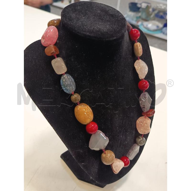 COLLANA PIETRE COLORATE  | Mercatino dell'Usato Roma rebibbia 2
