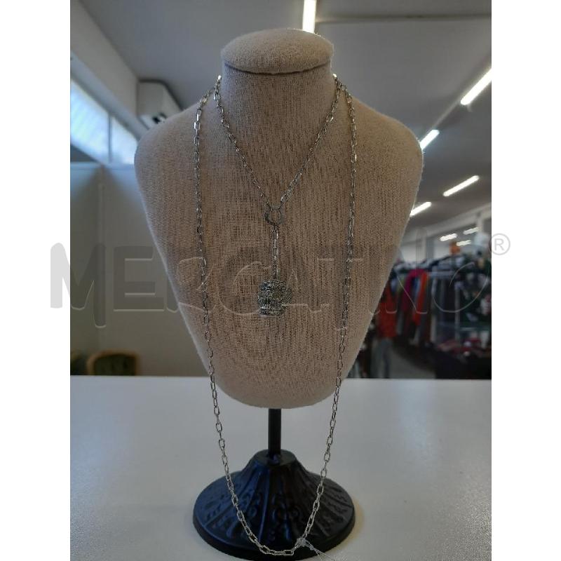 COLLANA REBECCA CROMO PENDENTE TESCHIO | Mercatino dell'Usato Roma rebibbia 1