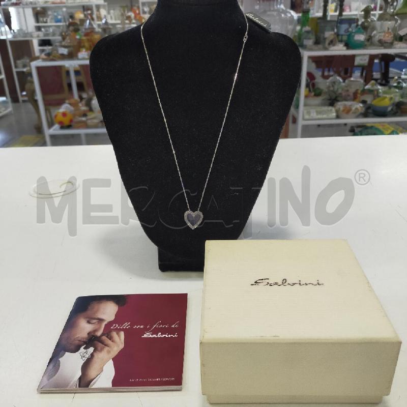 COLLANA SALVINI DOR CIONDOLO CUORE DIAMANTINI | Mercatino dell'Usato Roma rebibbia 1