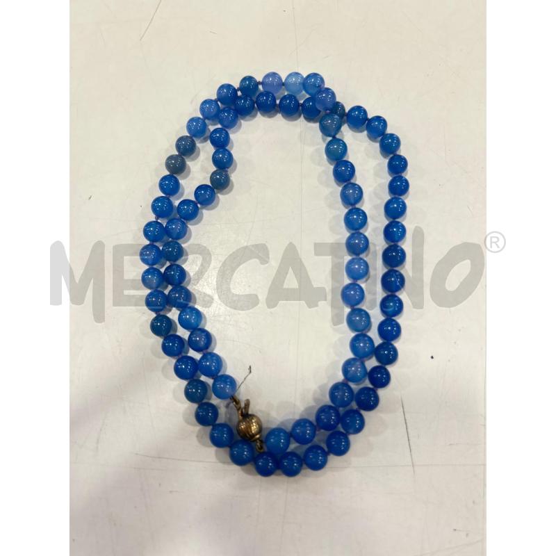 COLLANA SFERE BLU CHIUS TONDA  | Mercatino dell'Usato Roma rebibbia 1