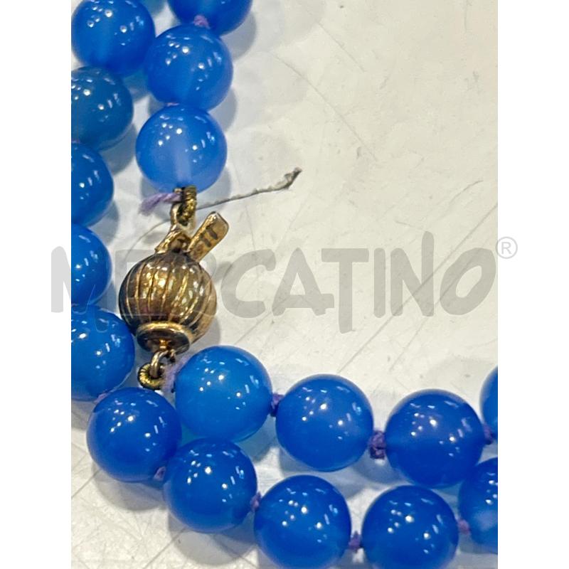 COLLANA SFERE BLU CHIUS TONDA  | Mercatino dell'Usato Roma rebibbia 2