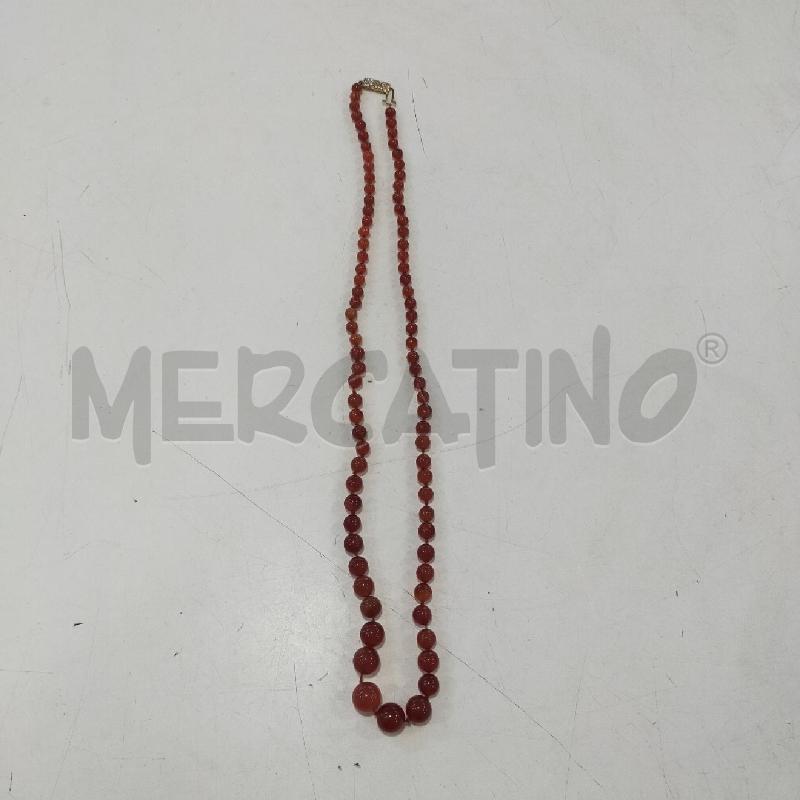 COLLANA SFERE CORNIOLA CHIUSURA ARG | Mercatino dell'Usato Roma rebibbia 1