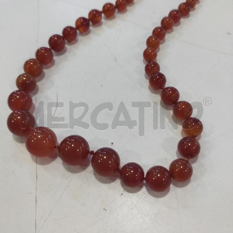 COLLANA SFERE CORNIOLA CHIUSURA ARG | Mercatino dell'Usato Roma rebibbia 2