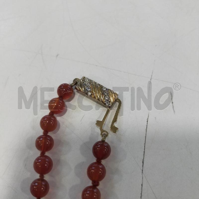 COLLANA SFERE CORNIOLA CHIUSURA ARG | Mercatino dell'Usato Roma rebibbia 3