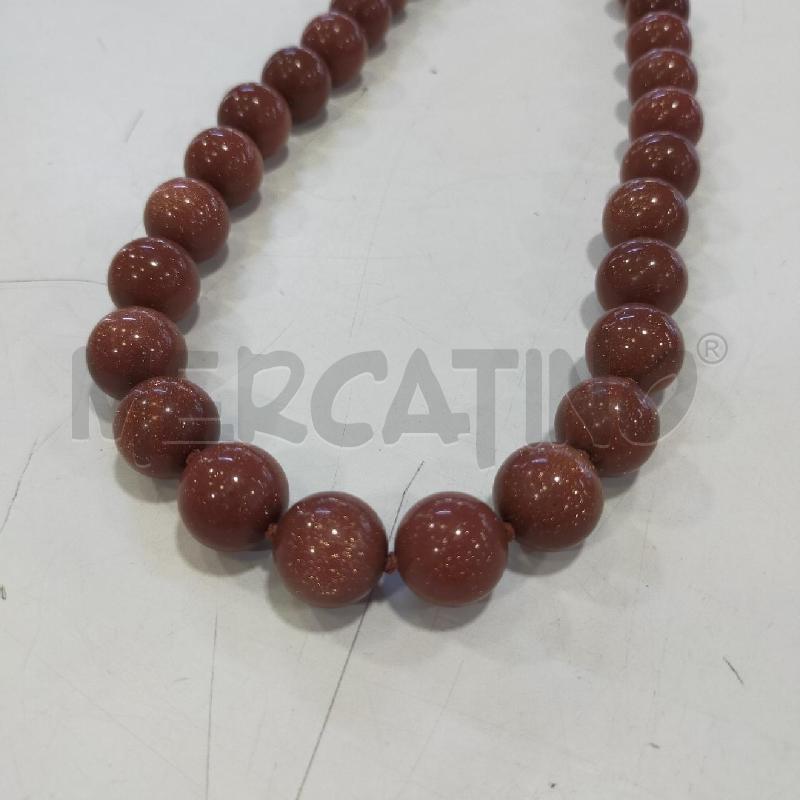 COLLANA SFERE MARRONI GLITTER | Mercatino dell'Usato Roma rebibbia 2
