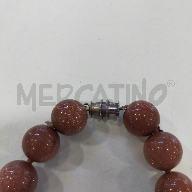 COLLANA SFERE MARRONI GLITTER | Mercatino dell'Usato Roma rebibbia 3