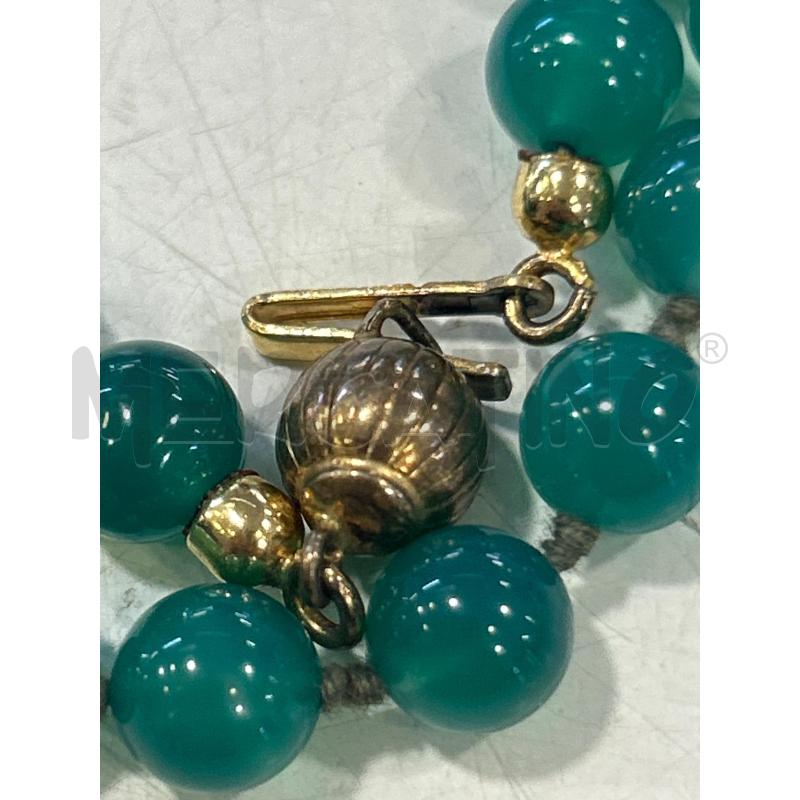 COLLANA SFERE VERDE ACQUA CHIUSURA TONDA  | Mercatino dell'Usato Roma rebibbia 2