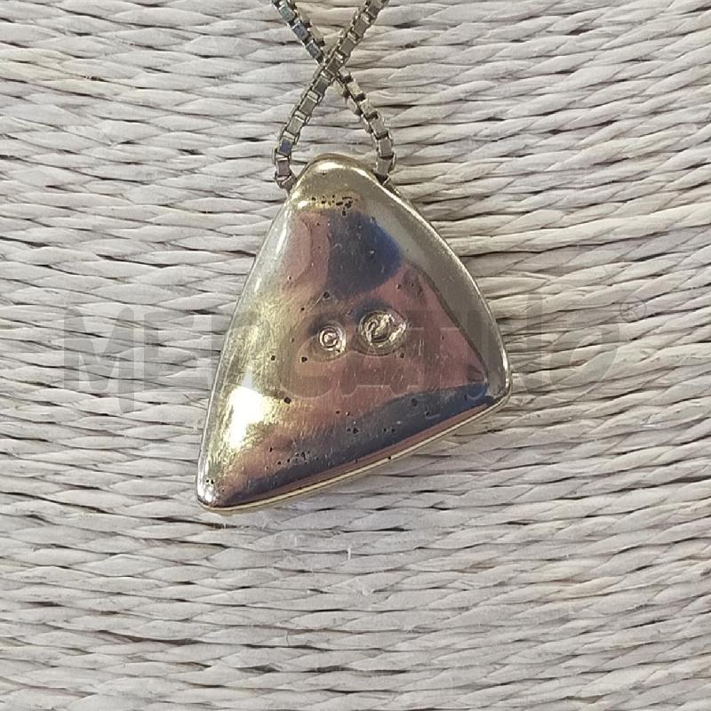 COLLANA SWAROVSKI DORATA PENDENTE TRIANGOLO STRASS | Mercatino dell'Usato Roma rebibbia 3