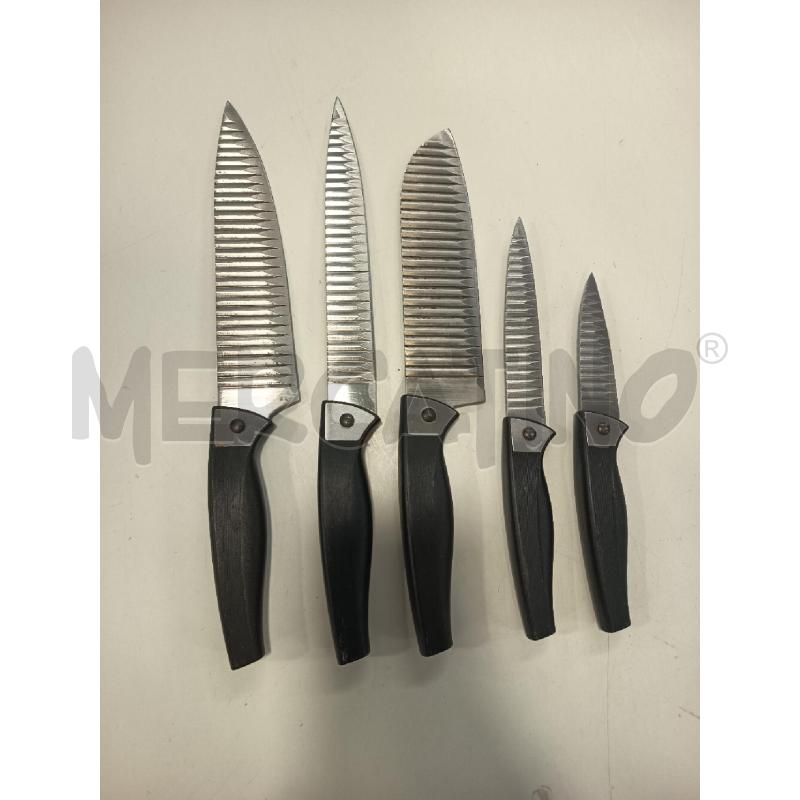 COLTELLI ANTI ADERENTI PROFESSIONALI M NERO 5PZ | Mercatino dell'Usato Roma rebibbia 1