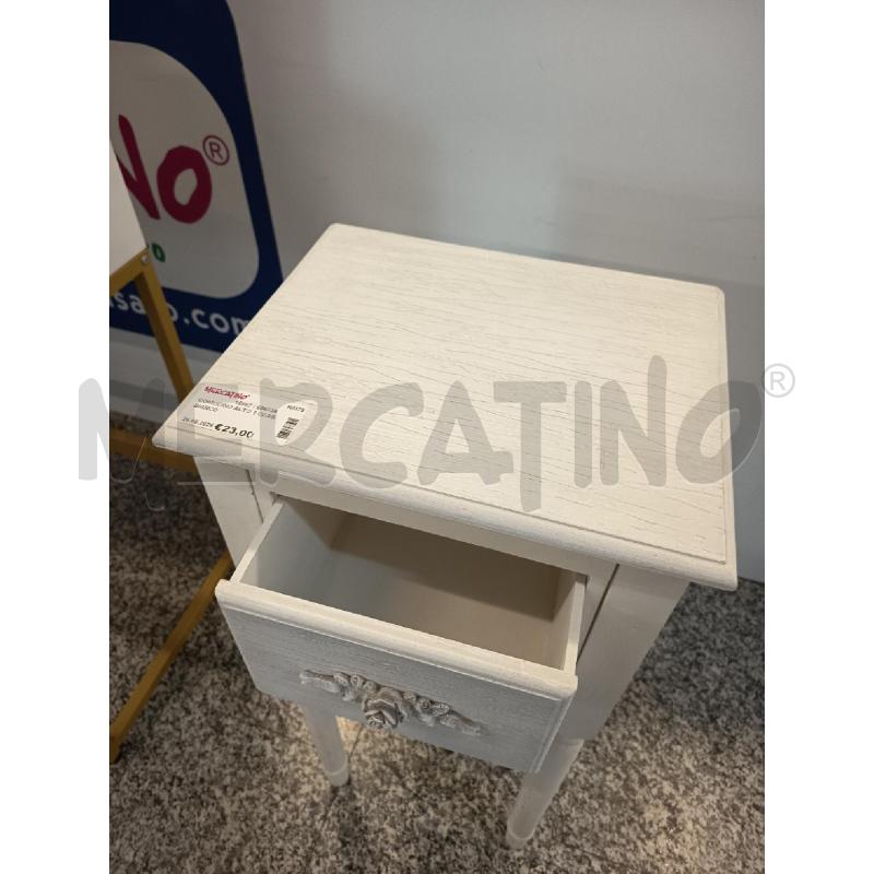 COMODINO ALTO 1 CASS BIANCO  | Mercatino dell'Usato Roma rebibbia 2