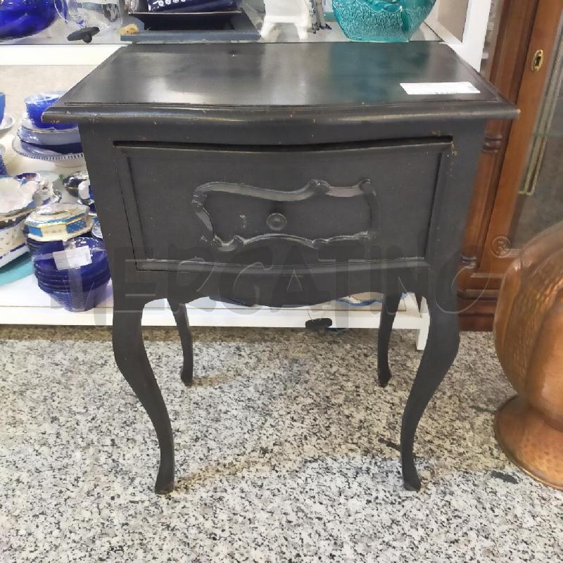 COMODINO LEGNO NERO 1C | Mercatino dell'Usato Roma rebibbia 1