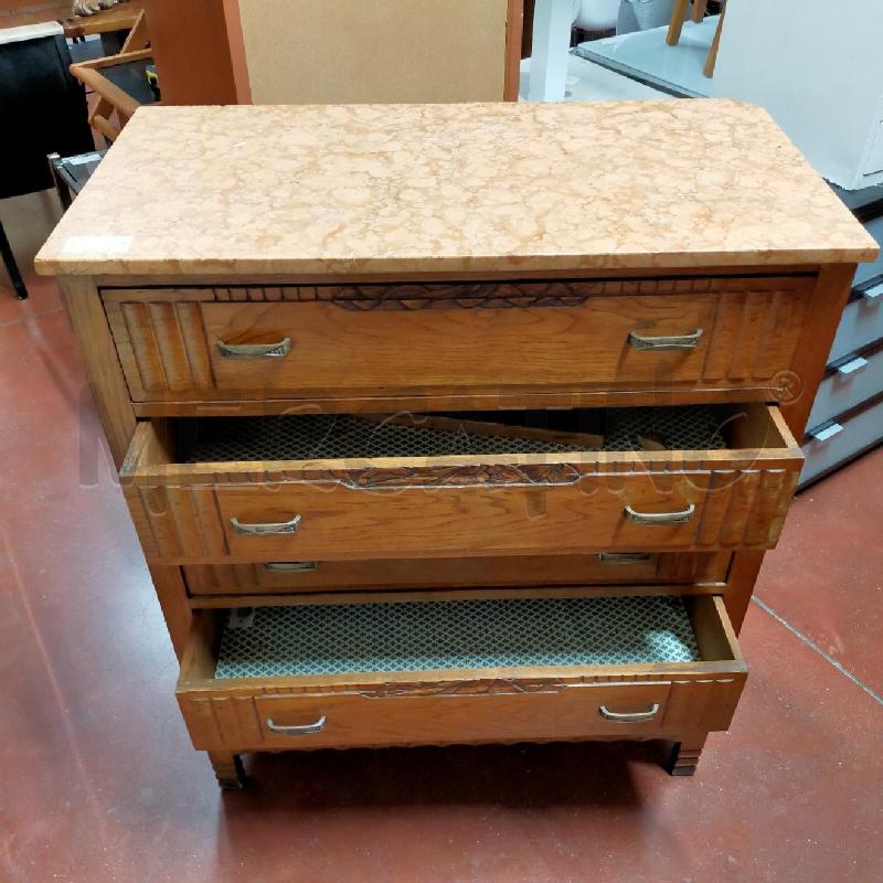 COMO' LEGNO 4 CASSETTI PIANO MARMO ROSA DA RIV | Mercatino dell'Usato Roma rebibbia 3