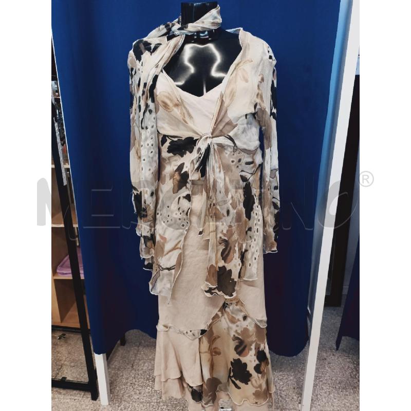 COMPLETO DONNA PZ4 BEIGE VELO MACULATO 100%SETA100%LINO | Mercatino dell'Usato Roma rebibbia 1