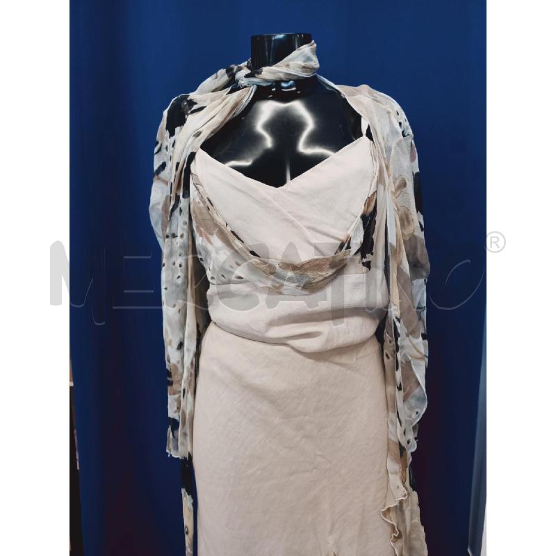 COMPLETO DONNA PZ4 BEIGE VELO MACULATO 100%SETA100%LINO | Mercatino dell'Usato Roma rebibbia 2