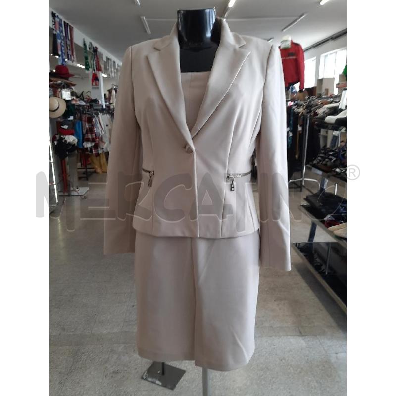 COMPLETO DONNA SANDRO FERRONE BEIGE GIACCA E VESTITO | Mercatino dell'Usato Roma rebibbia 1