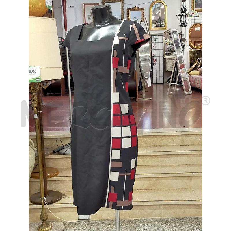 COMPLETO DONNA VESTITO NERO QUADRETTI GIACCA ROSSA EDAS | Mercatino dell'Usato Roma rebibbia 4