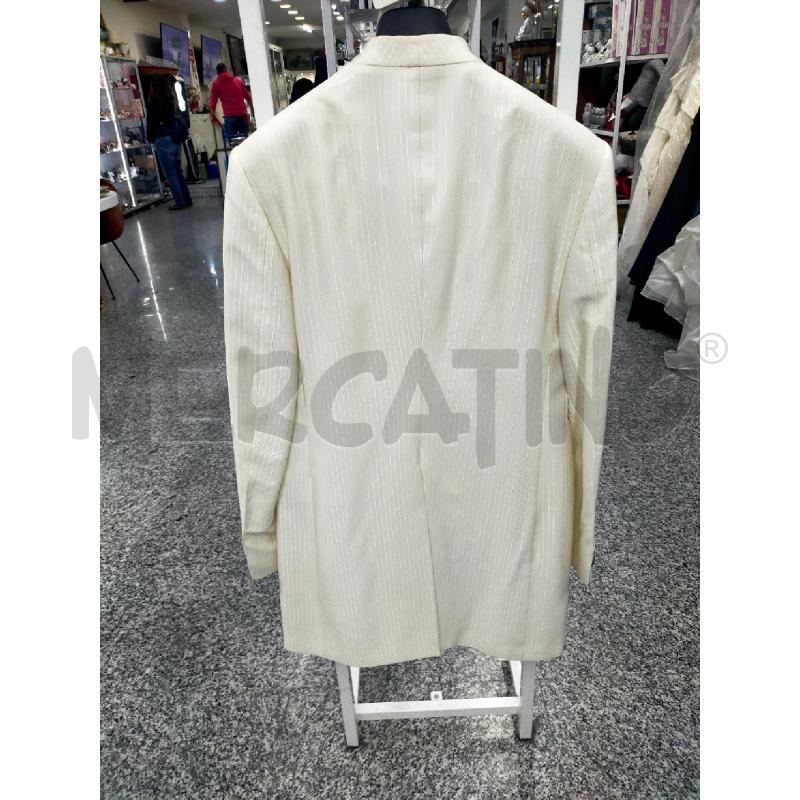 COMPLETO UOMO CERIMONIA AVORIO RIGHE TG48 PZ4 | Mercatino dell'Usato Roma rebibbia 5