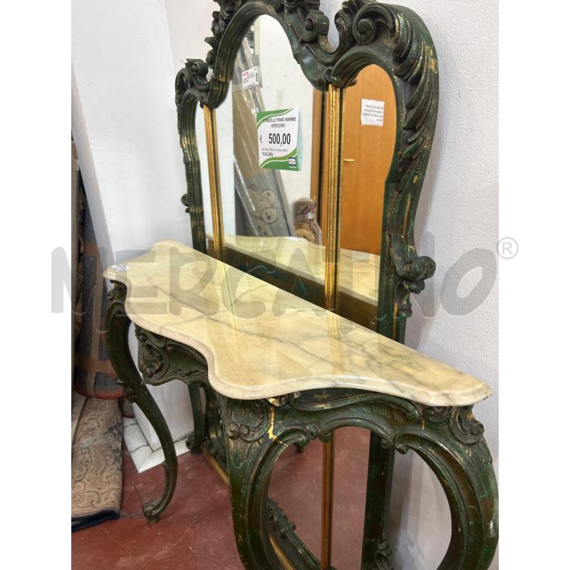 CONSOLLE PIANO MARMO +SPECCHIO  | Mercatino dell'Usato Roma rebibbia 2