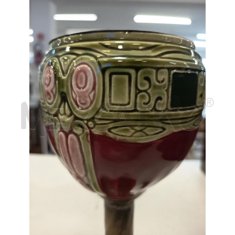 COPPA CERAMICA ROSSA VERDE B OTTONE | Mercatino dell'Usato Roma rebibbia 2