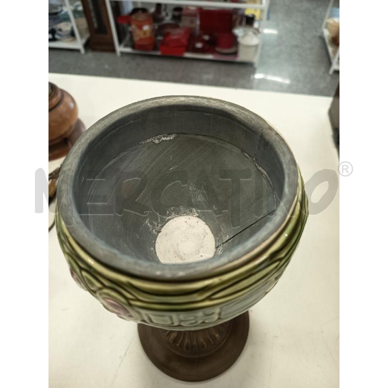 COPPA CERAMICA ROSSA VERDE B OTTONE | Mercatino dell'Usato Roma rebibbia 3