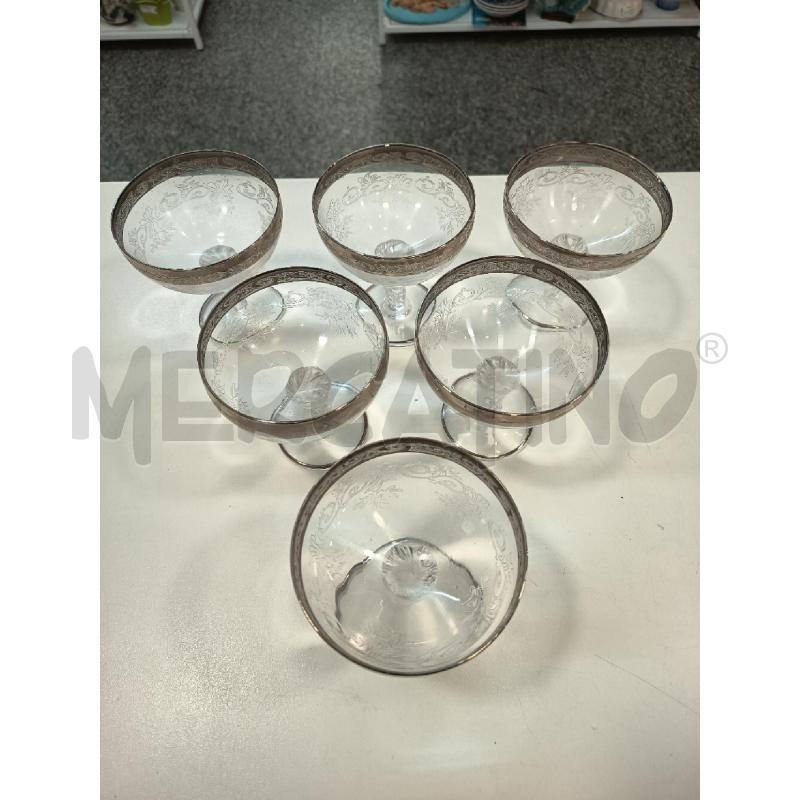 COPPETTE BICCHIERI CRIST B CROMO 6PZ | Mercatino dell'Usato Roma rebibbia 1