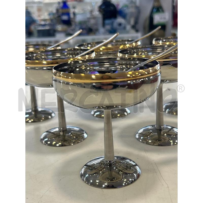 COPPETTE CROMO B DOR 6PZ+CUCCHIAINI  | Mercatino dell'Usato Roma rebibbia 2