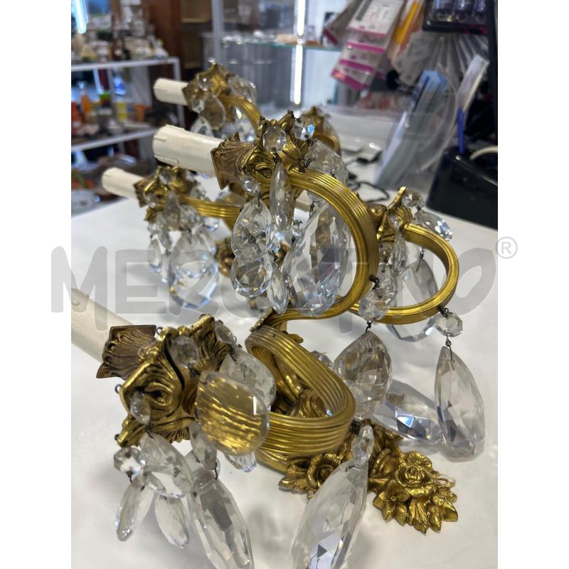 COPPIA APPLIQUE DORATE 3L GOCCE PENDENTI | Mercatino dell'Usato Roma rebibbia 2
