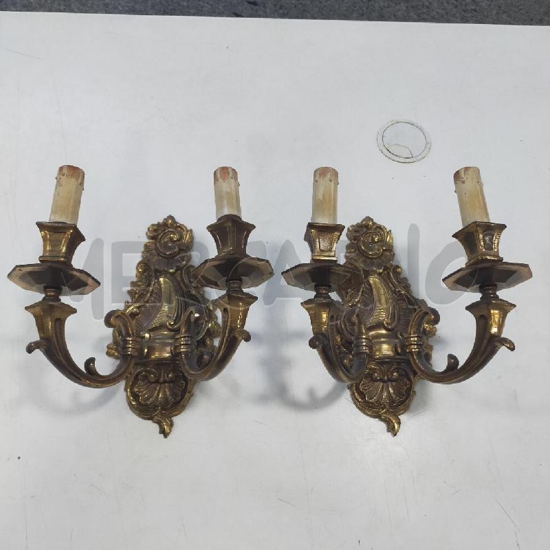COPPIA APPLIQUE MET DORATO | Mercatino dell'Usato Roma rebibbia 1
