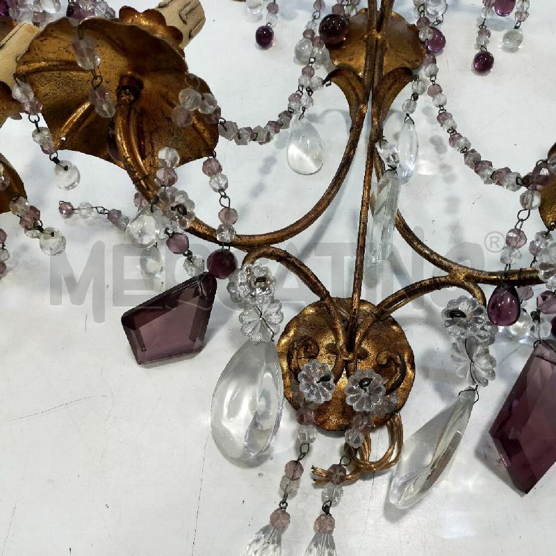 COPPIA APPLIQUE MET DOR PENDENTI CHIARI VIOLA 2L | Mercatino dell'Usato Roma rebibbia 2