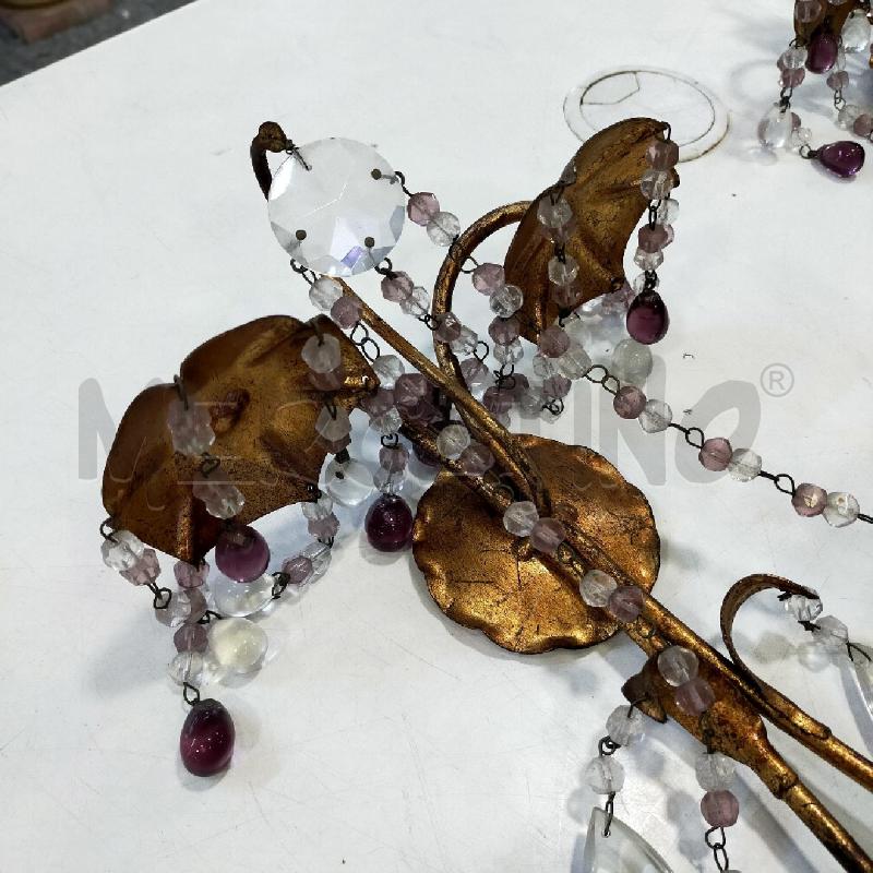 COPPIA APPLIQUE MET DOR PENDENTI CHIARI VIOLA 2L | Mercatino dell'Usato Roma rebibbia 3