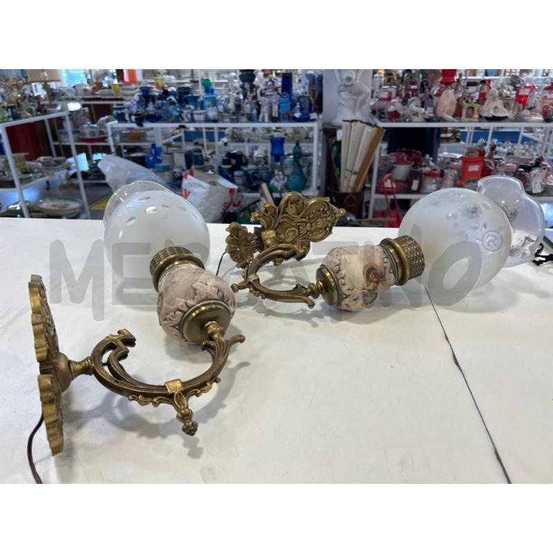 COPPIA APPLIQUE STILE VENEZIANO  | Mercatino dell'Usato Roma rebibbia 1