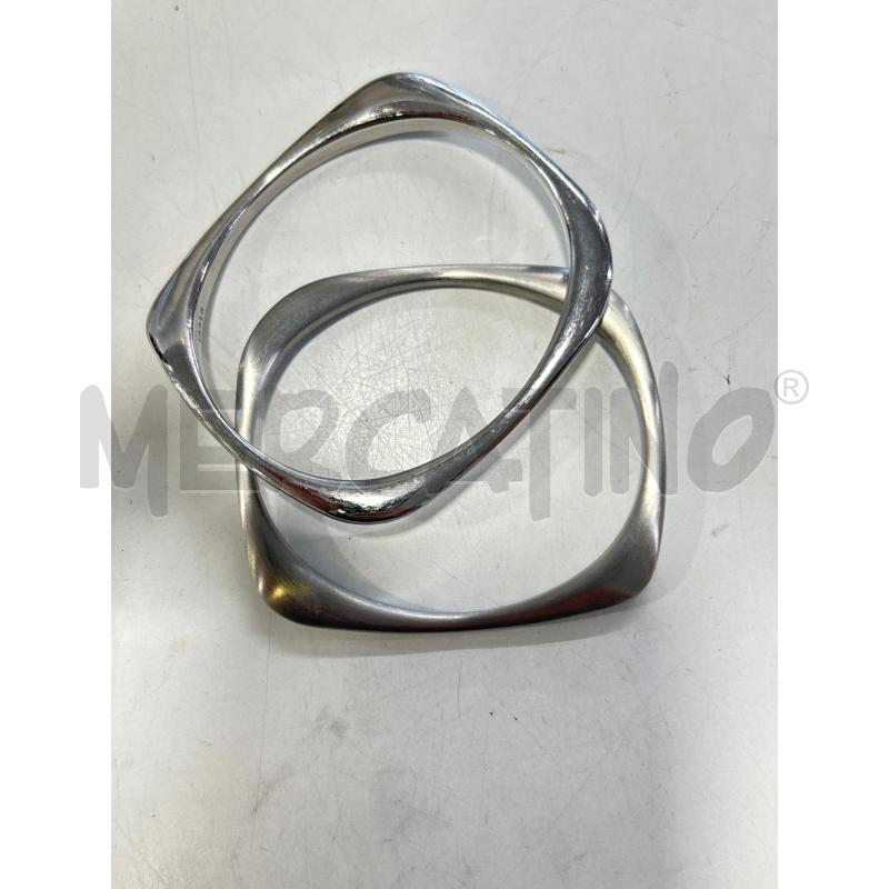 COPPIA BRACCIALI RIGIDI QUADRATI CROMO BREIL | Mercatino dell'Usato Roma rebibbia 1