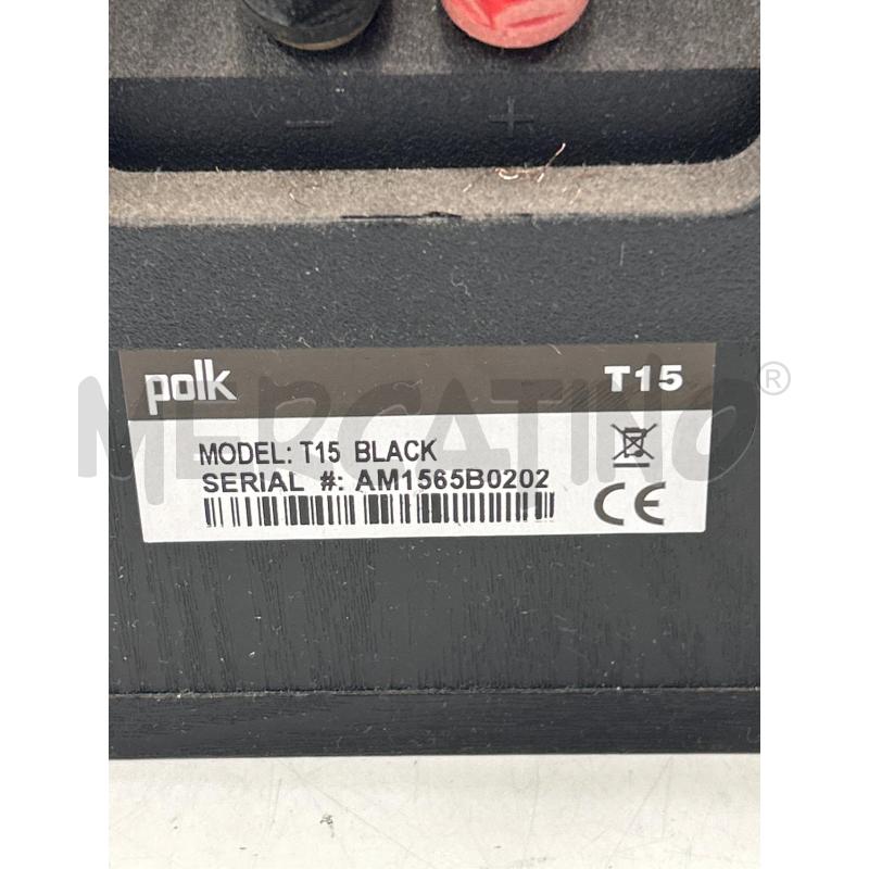 COPPIA CASSE POLK T15 BLACK  | Mercatino dell'Usato Roma rebibbia 4