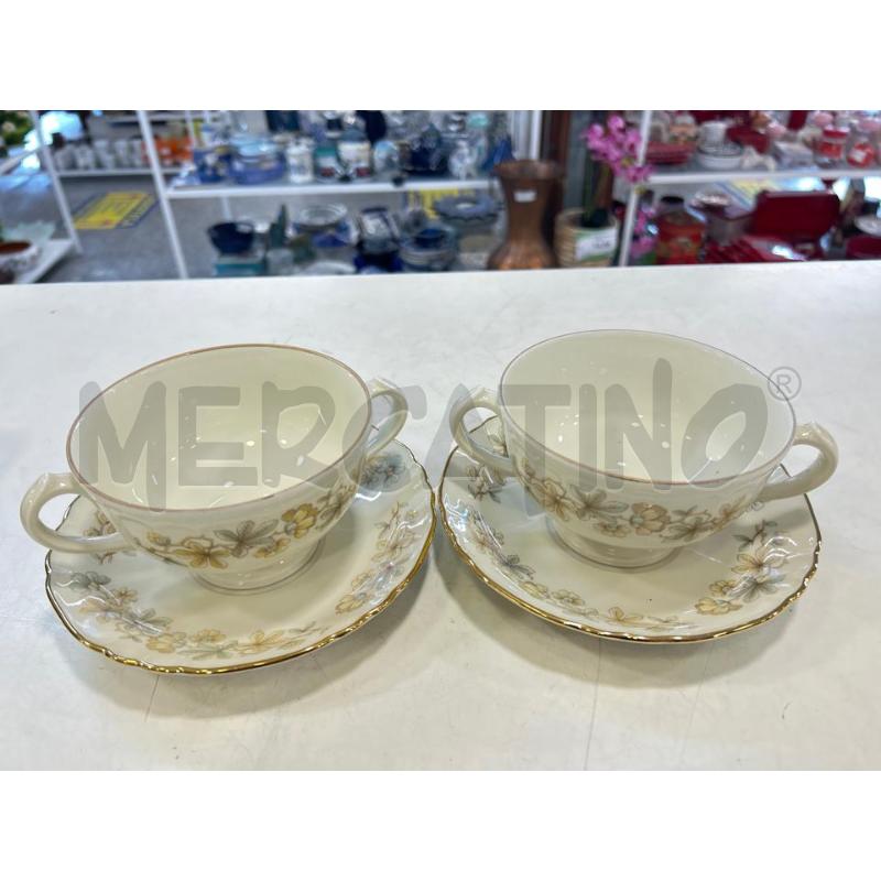 COPPIA CONSOMME RICHARD GINORI FIORI BEIGE | Mercatino dell'Usato Roma rebibbia 1