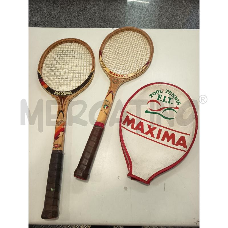 COPPIA RACCHETTE TENNIS LEGNO MAXIMA DA RIV | Mercatino dell'Usato Roma rebibbia 1