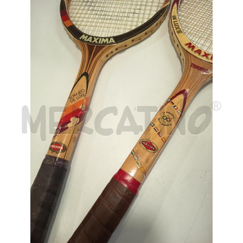 COPPIA RACCHETTE TENNIS LEGNO MAXIMA DA RIV | Mercatino dell'Usato Roma rebibbia 4
